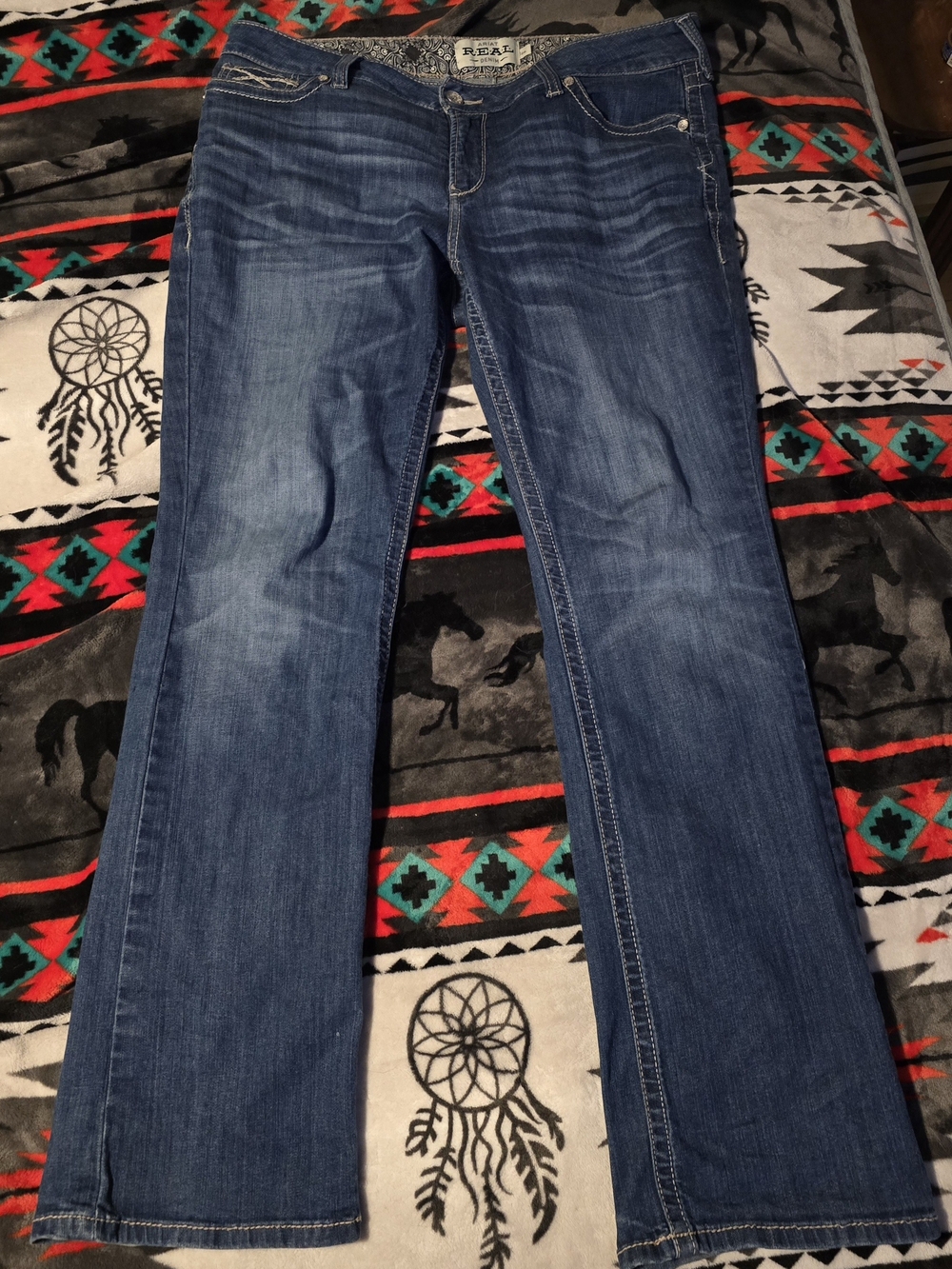 Ariat Womens Dark Blue Flare Jeans